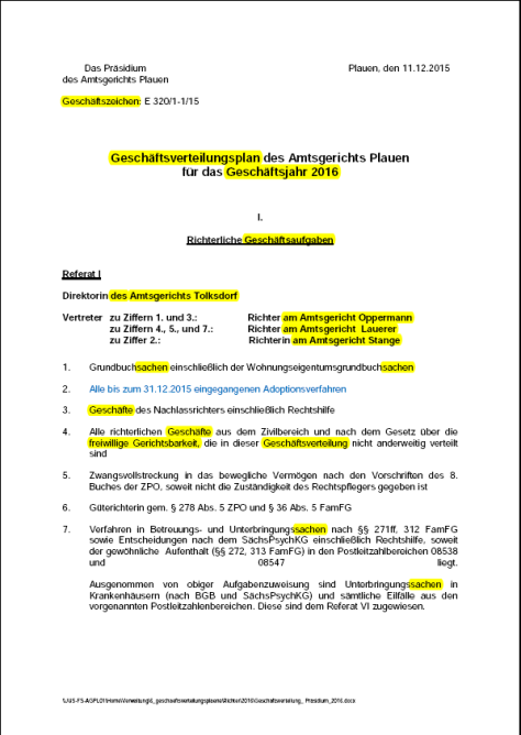 Geschäftsverteilungsplan_AG Plauen_erste Seite